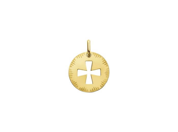 Médaille Augis Croix de Malte ajourée en or jaune, 16mm