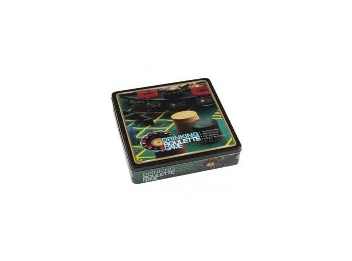 Jeu PC Wahou 32 - G2 - 035 Jeu à boire Roulette Drinking game Noir rouge vert jaune et transparent Métal plastique et verre H7 x 31 x 31 cm