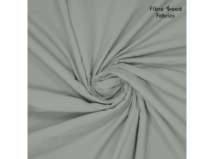 Fibre Mood - Tissu Popeline de Coton Lavé "Tesni" Uni Couleur Gris