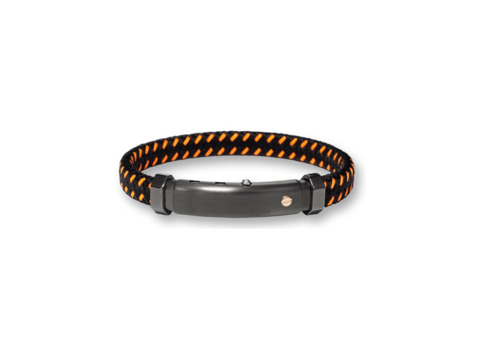 Bracelet Borsari en acier pvd noir et or jaune