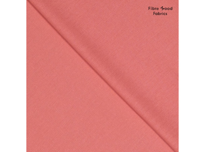 Fibre Mood - Tissu Lin et Viscose "Uzma" Uni Rose Pêche