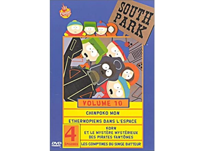Dvd South Park : Saison 3 (Vol.10) : Chiponko Mon / Ethernopiens dans l'espace / Korn et le mystère mystérieux des pirates fantômes / Les Comptines du singes batteur