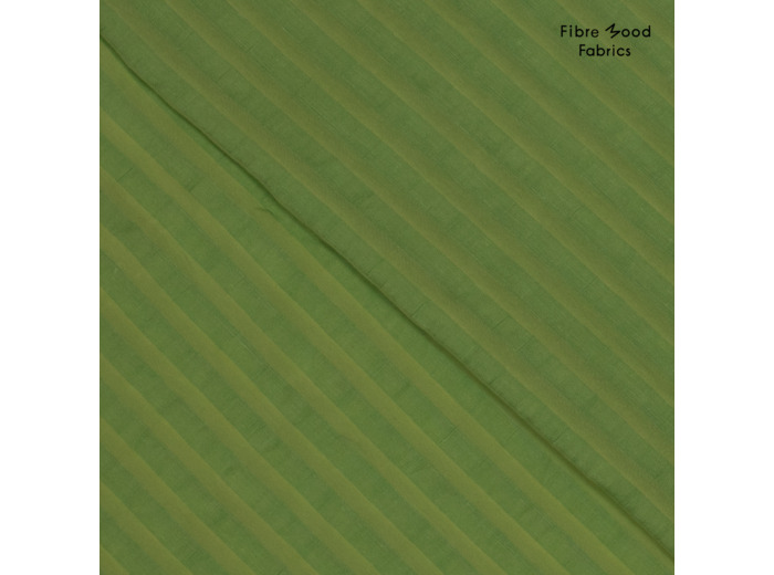 Fibre Mood - Tissu Jacquard "Marisol" Mélange de Viscose et Lin avec Rayures en Relief Vert Clair