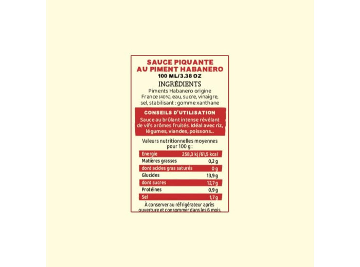 Sauce piquante Foudre