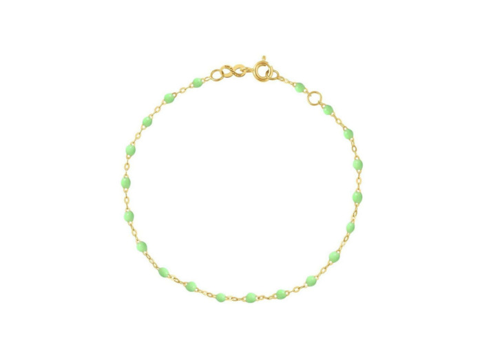 Bracelet Gigi Clozeau Classique en or jaune et résine anis, 17cm