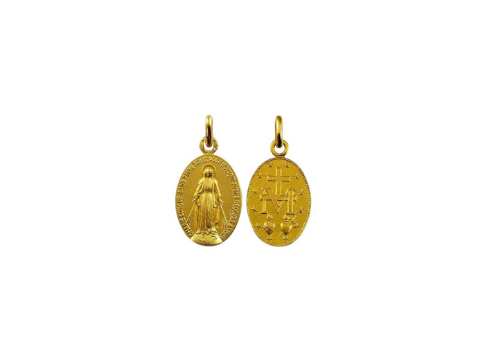 Médaille Arthus Bertrand Les Miraculeuses en or jaune polie, 12mm