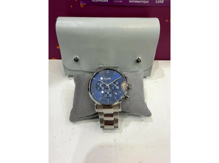 Montre CLUSE Aravis chrono Acier bleu CW0101502011