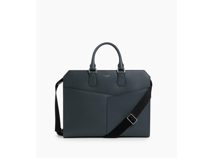 Porte documents slim 15" Anatole en cuir liégé et cuir lisse
