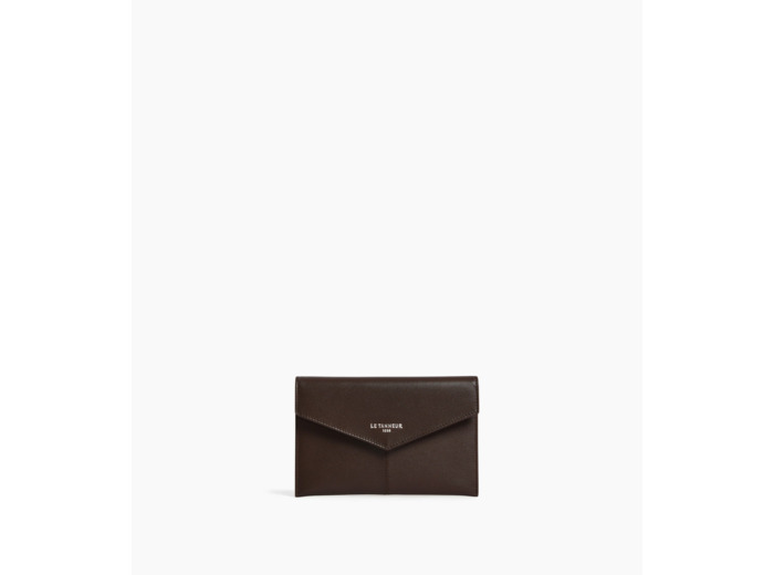 Pochette enveloppe moyen modèle Paulette en cuir lisse