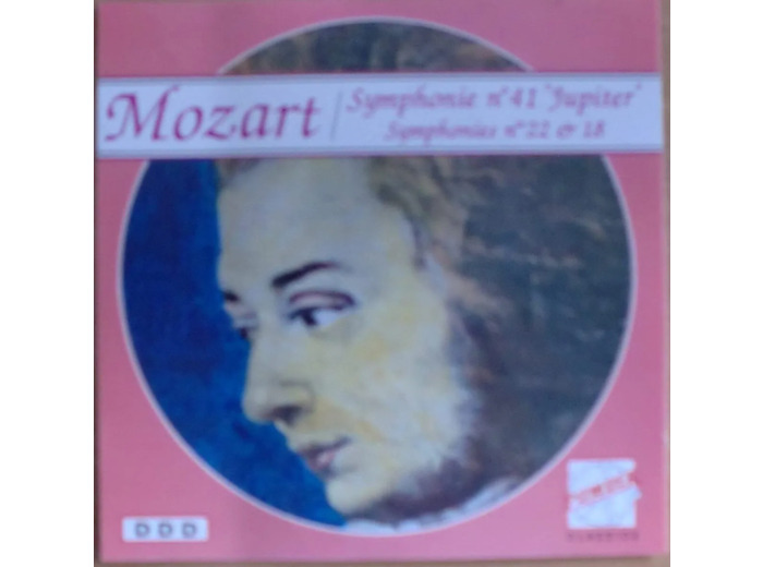 Cd MOZART, symphonie n°18, 22 et 41 (Jupiter)