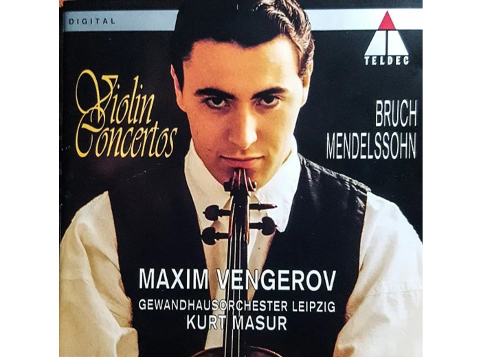 Cd Bruch*, Mendelssohn* Maxim Vengerov, Gewandhausorchester Leipzig, Kurt Masur Violin Concertos (1998, Cd)