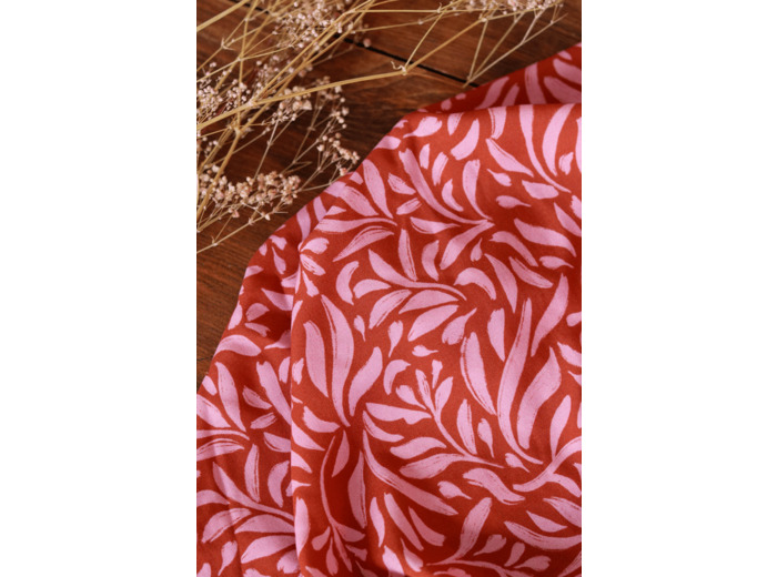Lise Tailor - Tissu Popeline de Viscose Imprimé "Lianes"