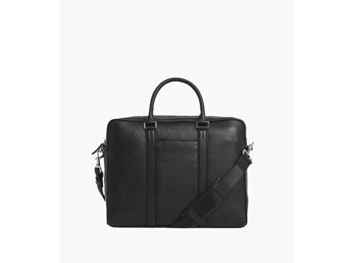 Porte documents 17" Charles en cuir grainé moyen modèle