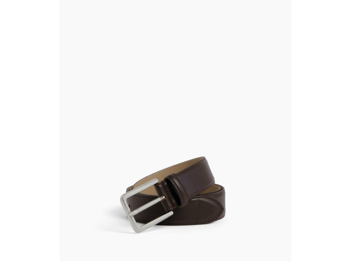 Ceinture homme avec boucle rectangle en cuir lisse