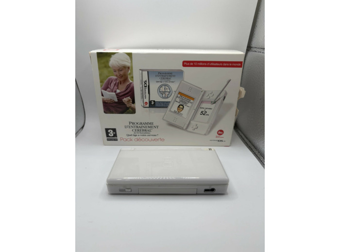 Console Nintendo DS Lite blanche -  Pack découverte - Entraînement Cérébral du Dr Kawashima