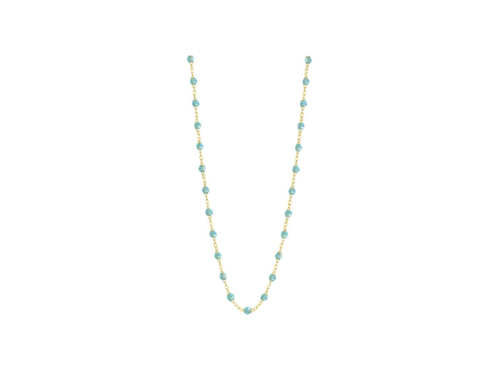 Collier Gigi Clozeau Classique en or jaune et résine aqua, 42cm