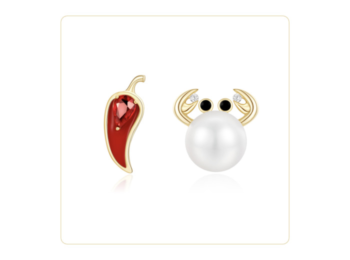 Boucles d’Oreilles Crabe Pimenté