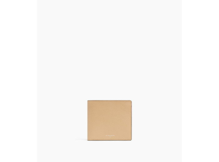 Porte cartes avec poches billets Emile en cuir grainé
