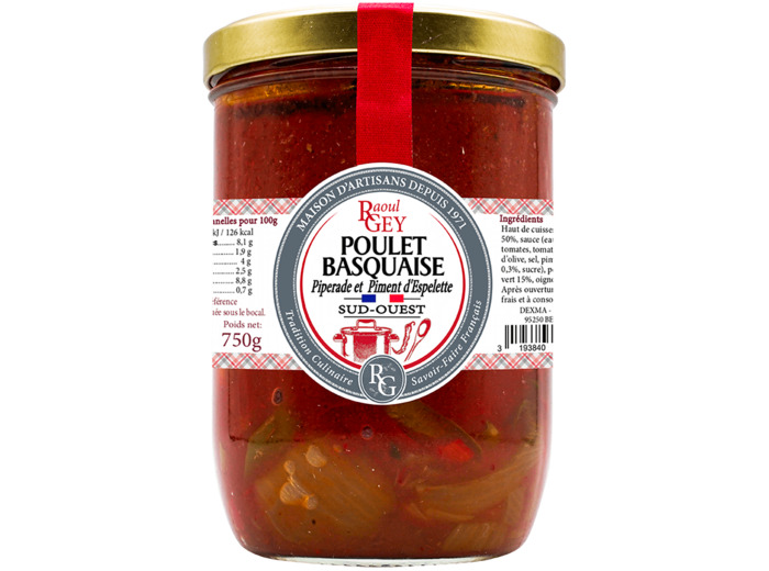 Poulet Basquaise au piment d'Espelette