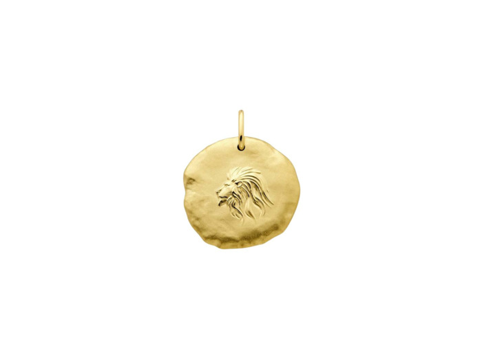 Médaille Arthus Bertrand Astro Lion en or jaune sablé