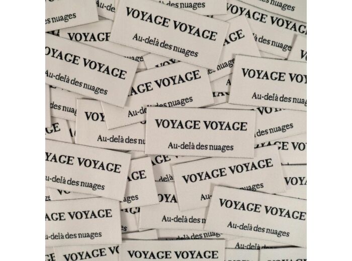 Ikatee – Lot 5 Étiquettes Tissées "Voyage"