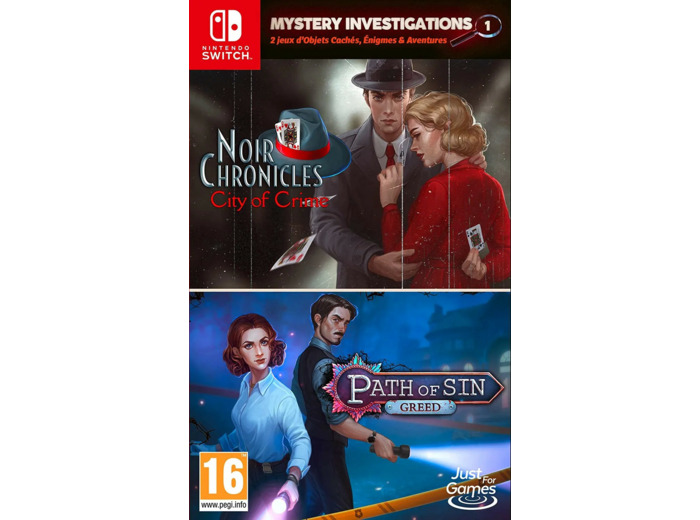 Jeu Nintendo Switch Mystery Investigations : Path Of Sin Greed + Noir Chronicles : City Of Crime Nintendo Switch