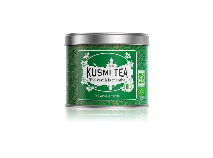 Thés Aromatisés Verts Thé vert à la menthe Bio - Boîte métal - 100gr