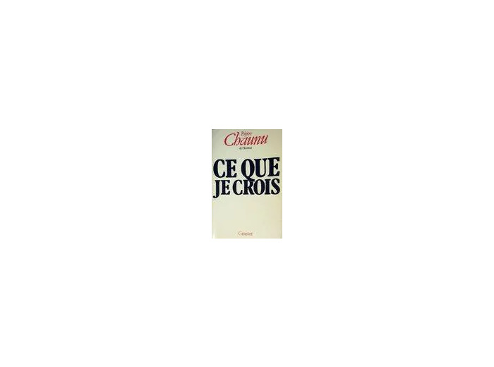 Livre Ce Que Je Crois