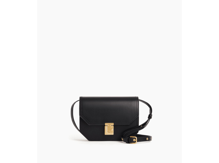 Petit sac bandoulière Rose en cuir lisse