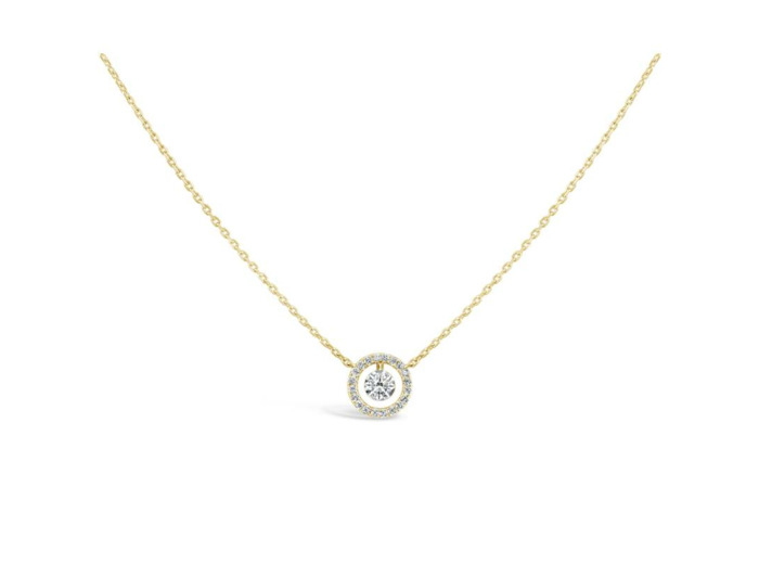 Collier Sarlane Entourage en or jaune et diamants de 0.15ct