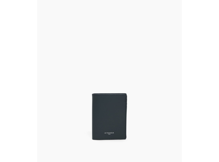 Grand portefeuille vertical zippé 2 volets Lucien en cuir liégé