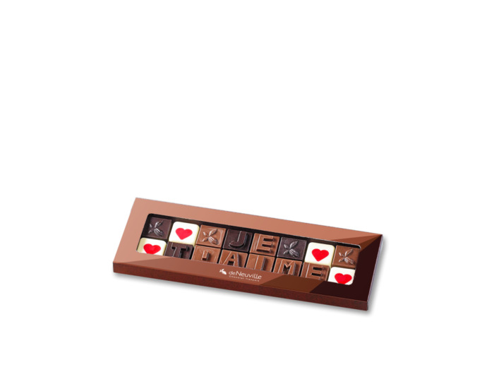 Message chocolat - "Je t'aime"