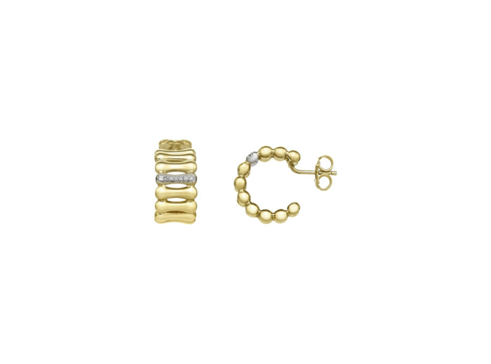 Boucles d'oreilles Chimento  Bamboo Over en or jaune et diamants
