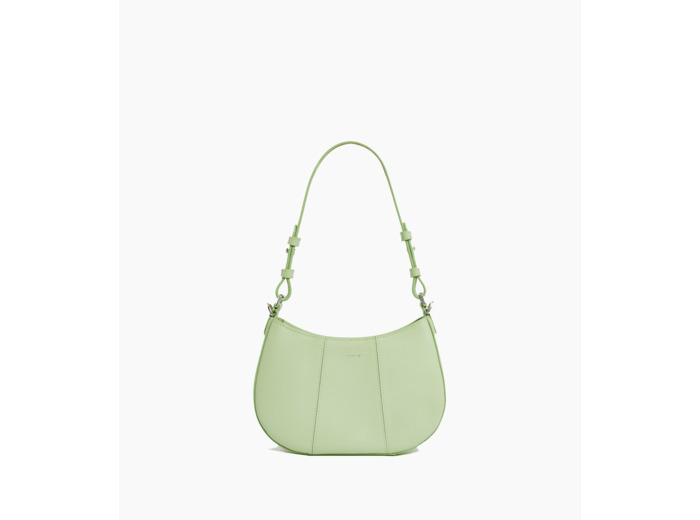Petit sac demi-lune Juliette en cuir grainé