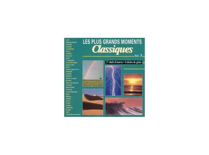 Cd Various - Les Plus Grands Moments Classiques Vol. 3 (1993)