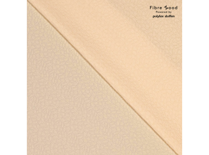 Fibre Mood – Tissu Jacquard de Polyester 3D Uni Couleur Beige Claire - coupon 3m