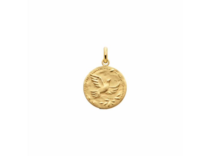 Médaille Arthus Bertrand Colombe aux étoiles 18 mm en or jaune
