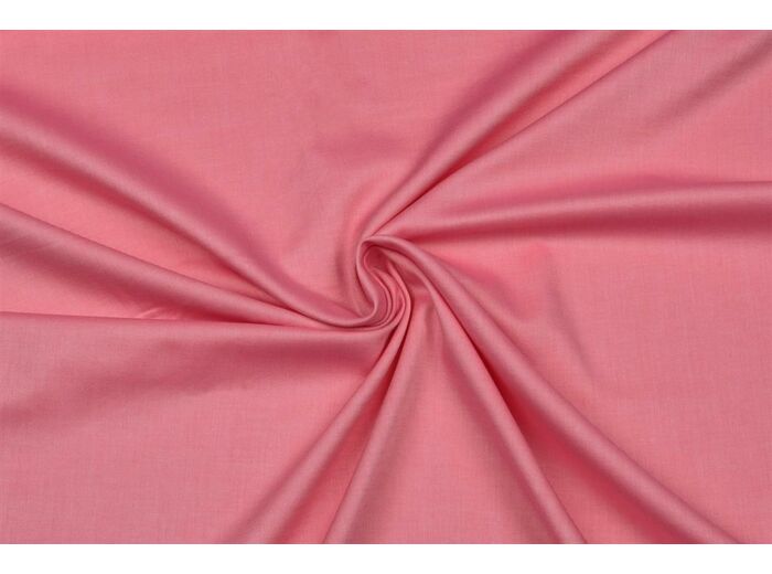 Sélection Coup de Coudre - Tissu Fil à fil Coton Chemise Uni Couleur Rose