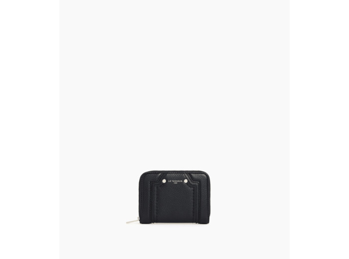 Porte cartes zippé Ella en cuir grainé