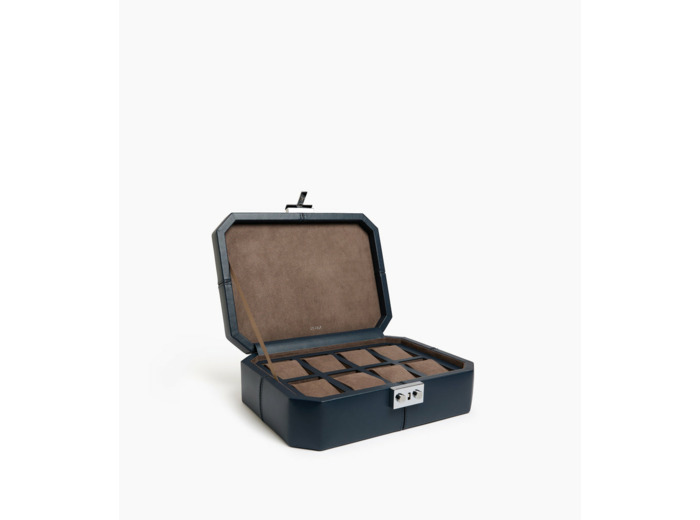 Coffret 8 montres fermoir T en cuir