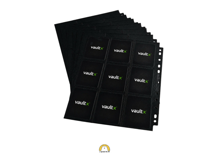 Vault X - Recharges de classeur Sideloaders 9 pochettes - 50 pages - Noir