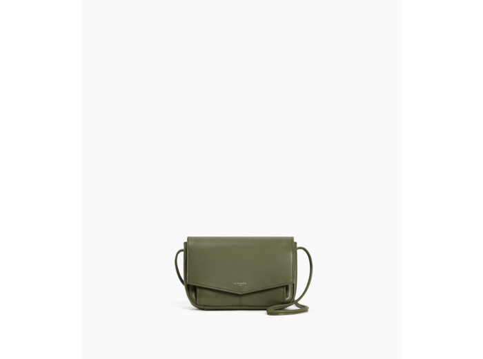 Pochette avec bandoulière amovible Charlotte en cuir lisse