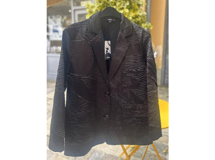Blazer gaufré noir