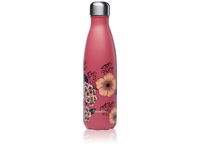 QWETCH Bouteille isotherme 50Cl Anémones Terracota