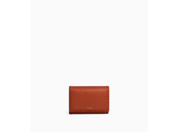 Portefeuille Emilie en cuir grainé et lisse