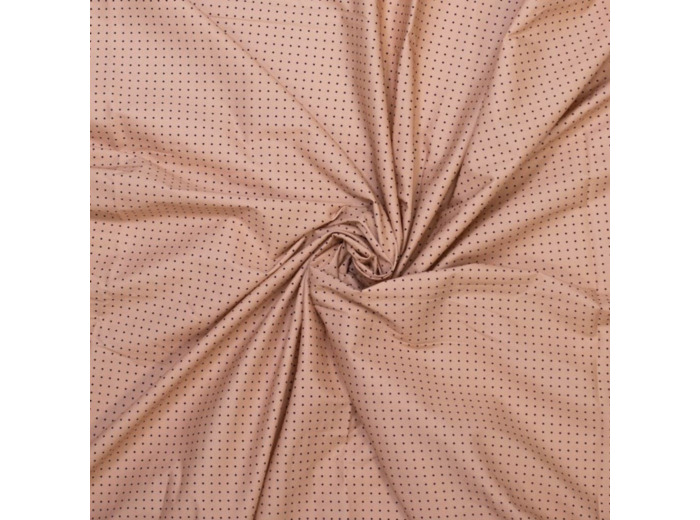 Fibre Mood - Tissu Popeline de Coton Imprimé Petites Etoiles sur le Fond Abricot
