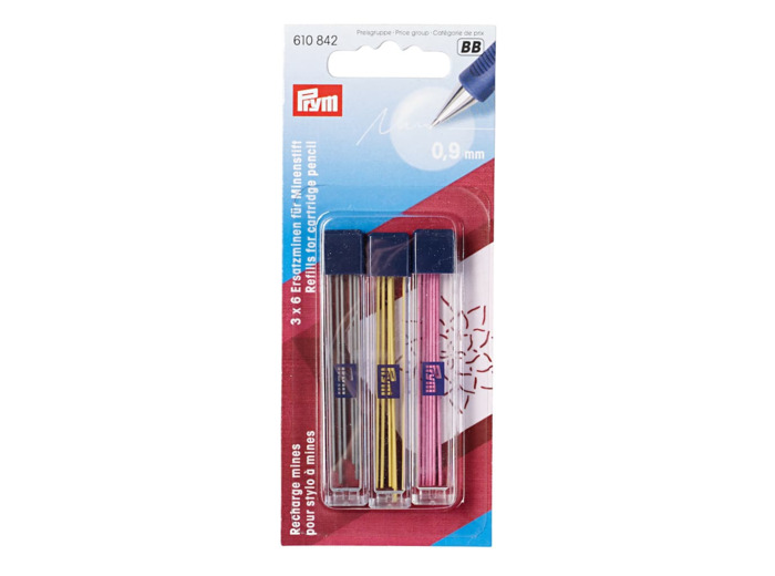 Prym - Recharge Mines Assortis pour Stylo à Mines