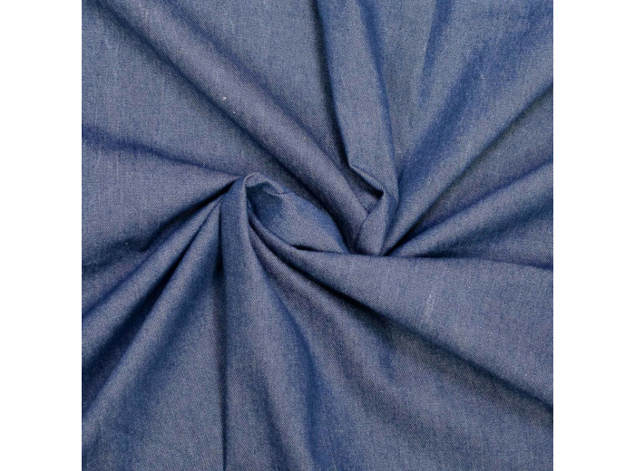 Fibre Mood - Tissu "Barbara" - Denim de Coton Blanchi Bleu Moyen