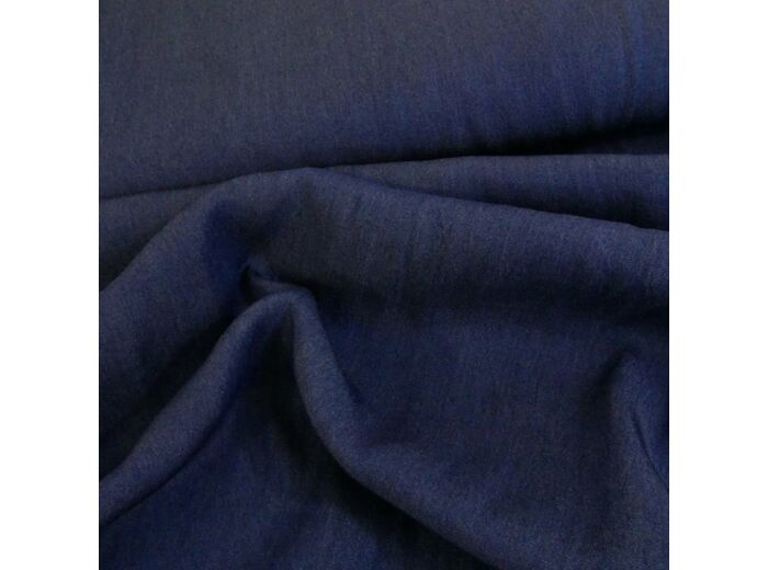 Sélection Coup de coudre - Tissu Chambray de Tencel Uni Couleur Bleu Foncé