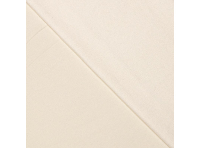Sélection Coup de Coudre - Tissu Jersey Sweat de Coton Gratté Uni Blanc Cassé